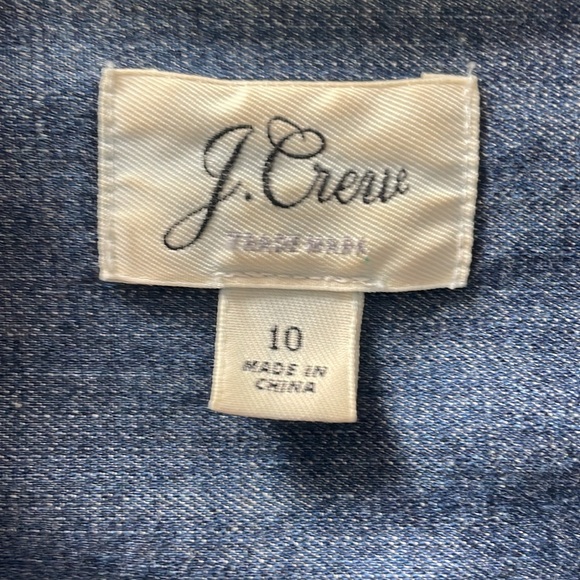 J.crew Western Chambray Shirt Sz 10 - Picture 3 of 6
